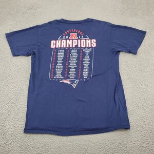 New England Patriots Shirt Mens‎ Large Blue 2017 Conference Champions Team List